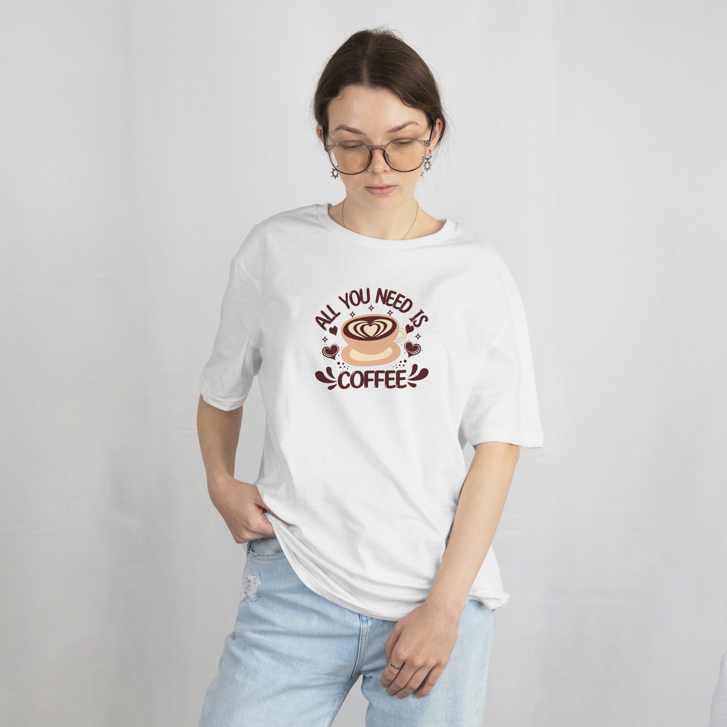 All You Need Is Coffee | Women Oversized Standard T-Shirt