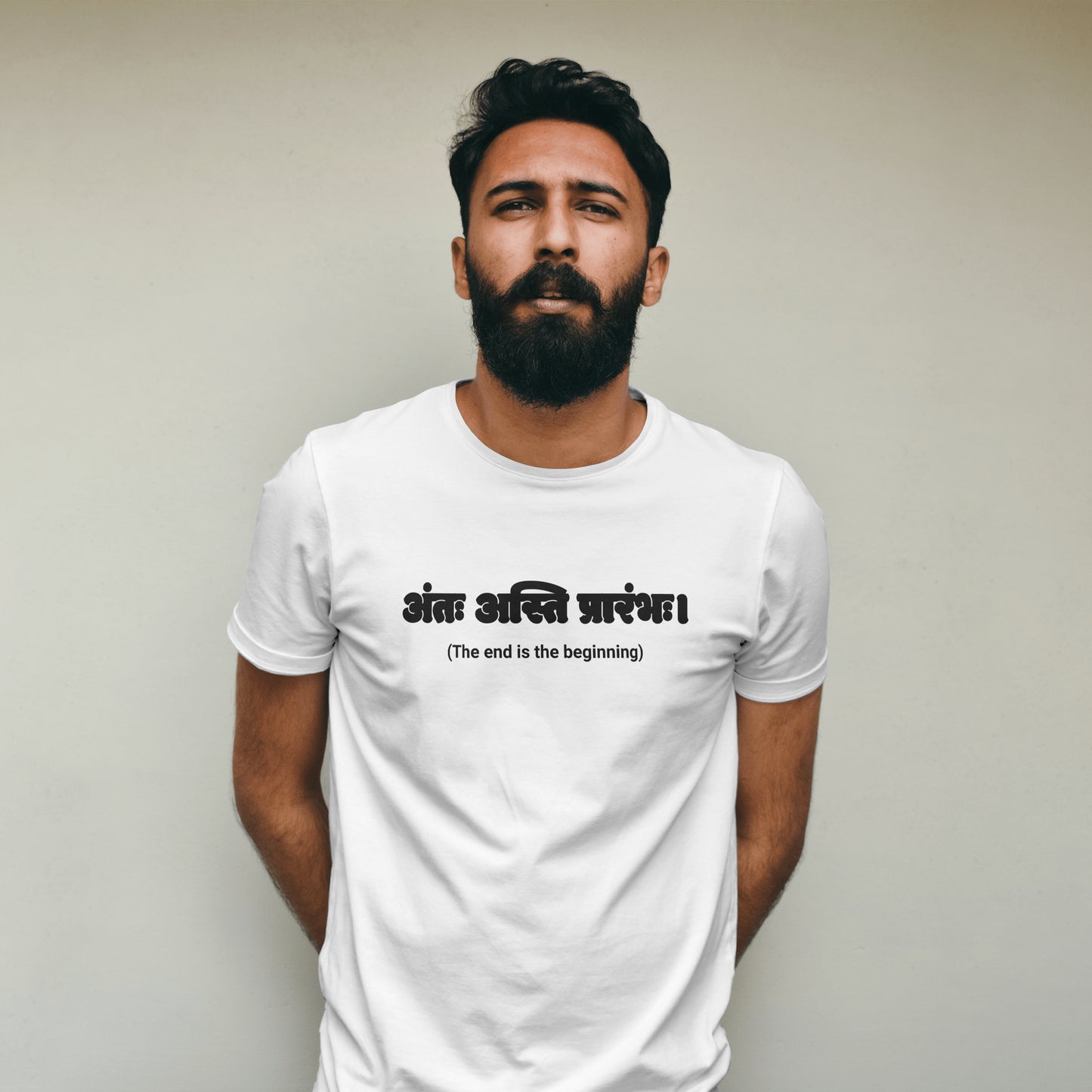 The End Is The Beginning | Men Puff Print Supima T-Shirt
