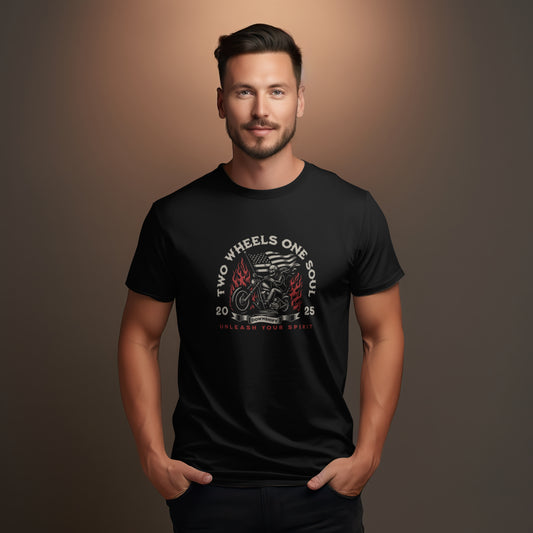 Two Wheels One Soul | Men Supima T-Shirt