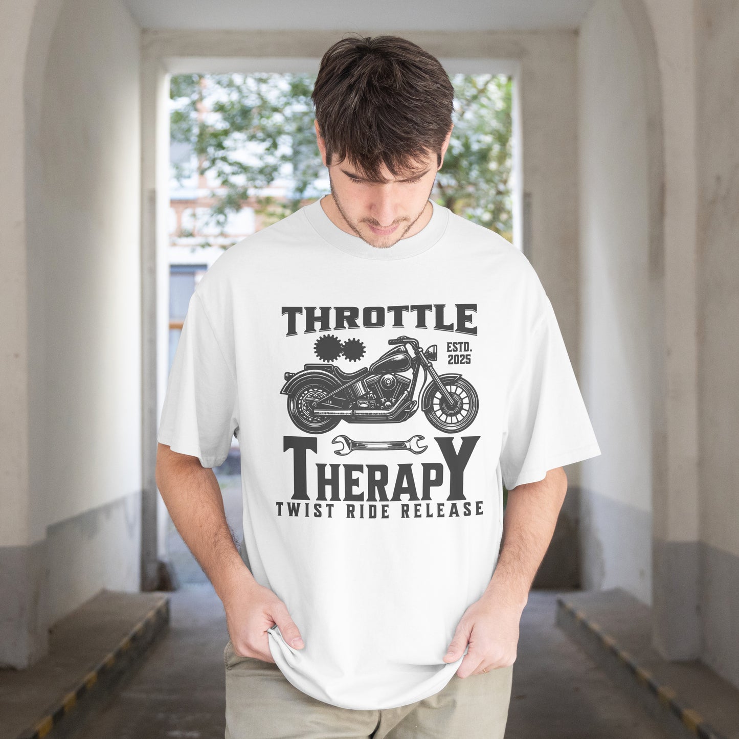 Throttle | Men Terry Oversized Tee