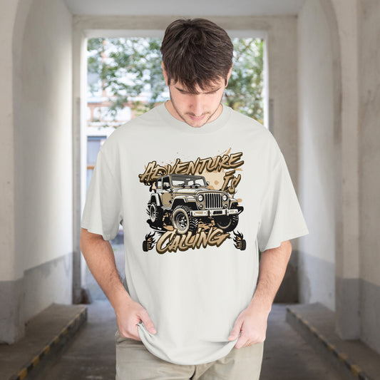 Adventure Is Calling | Men Oversized Classic T-Shirt
