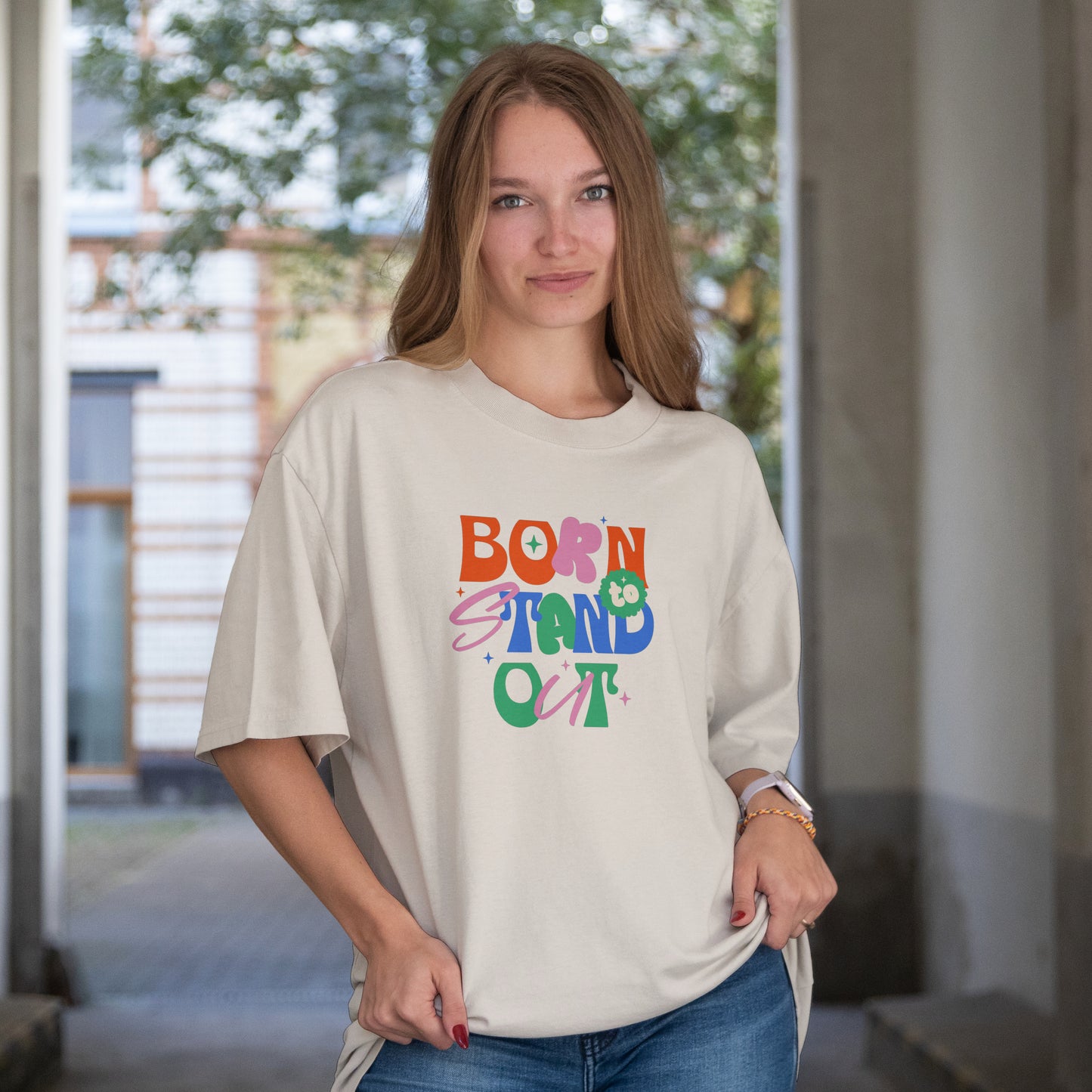 Born To Stand Out | Women Oversized Standard T-Shirt