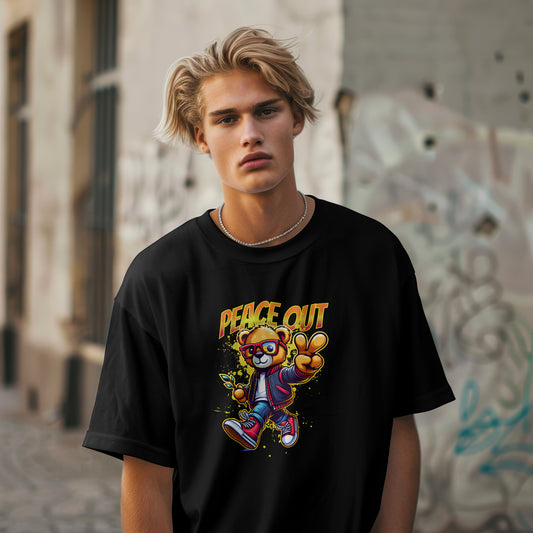 Peace Out | Men Oversized Classic T-Shirt