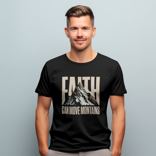 Faith Can Move Mountains | Men Supima T-Shirt