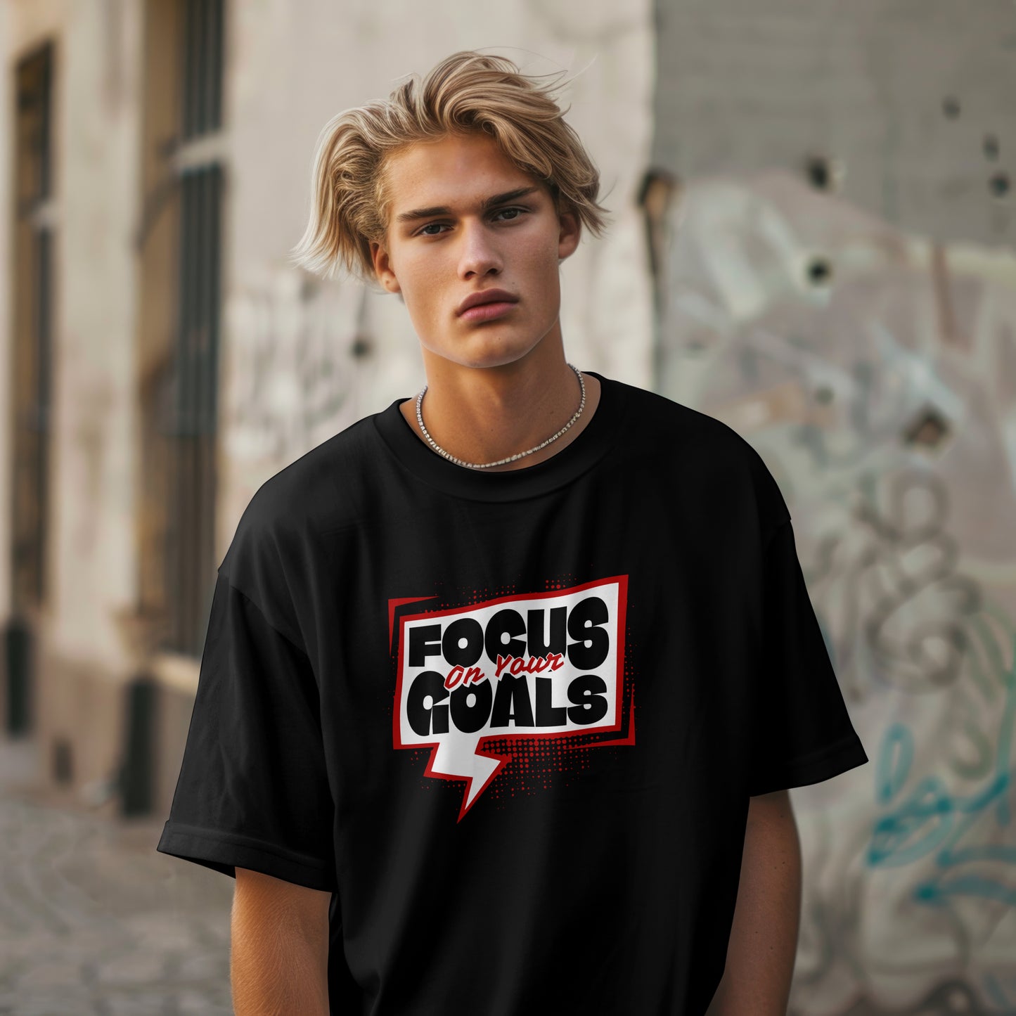 Focus On Your Goals | Men Oversized Classic T-Shirt