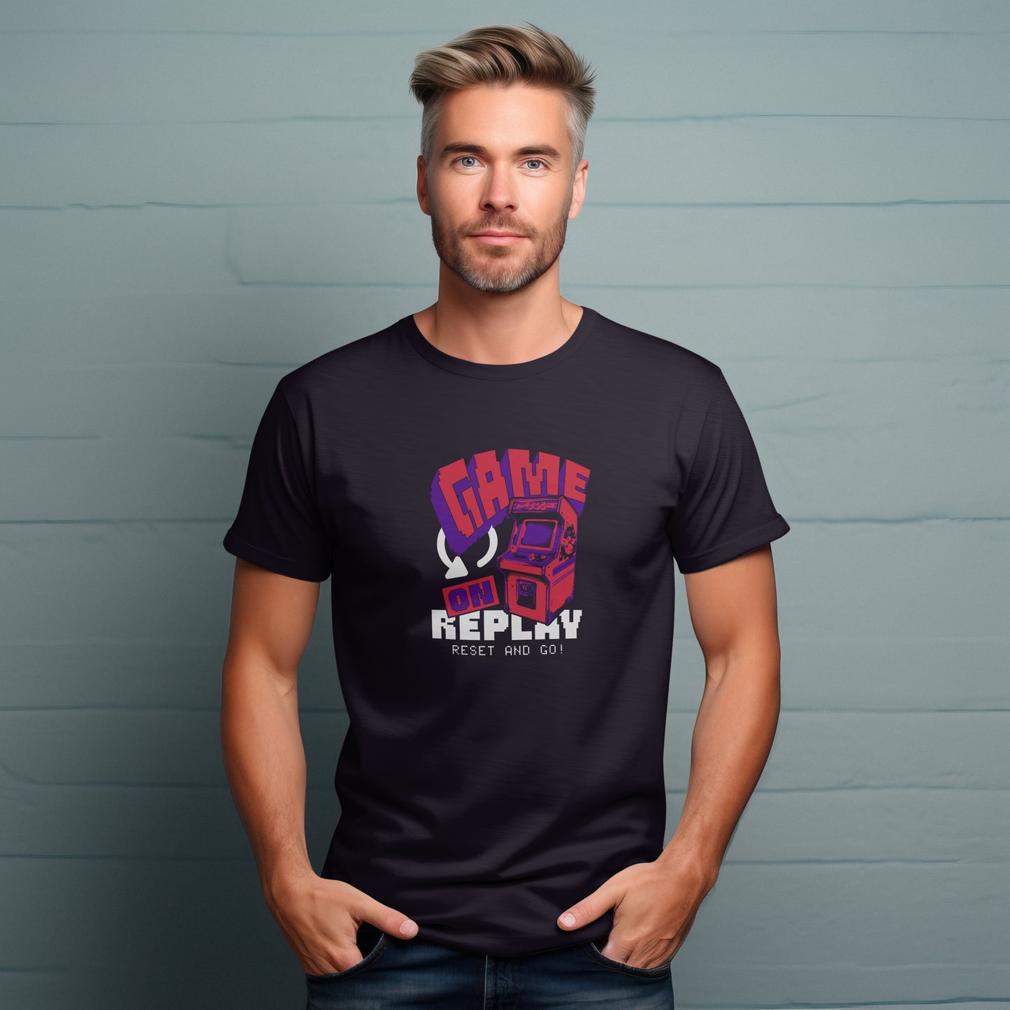 Replay Reset And Go | Men Classic Crew T-Shirt