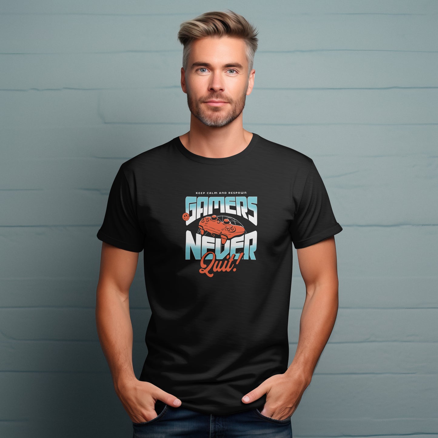 Keep Calm & Respawn | Men Classic Crew T-Shirt