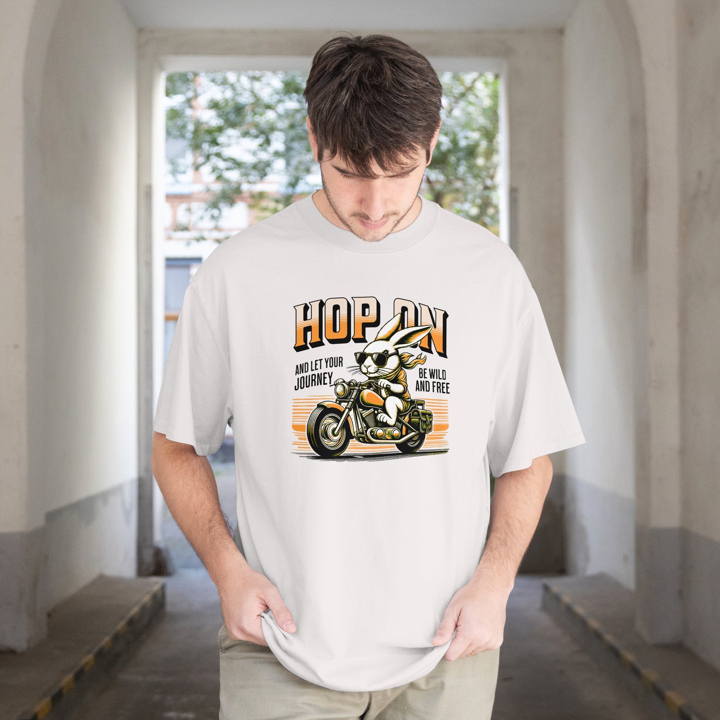 Hop On | Men Oversized Classic T-Shirt