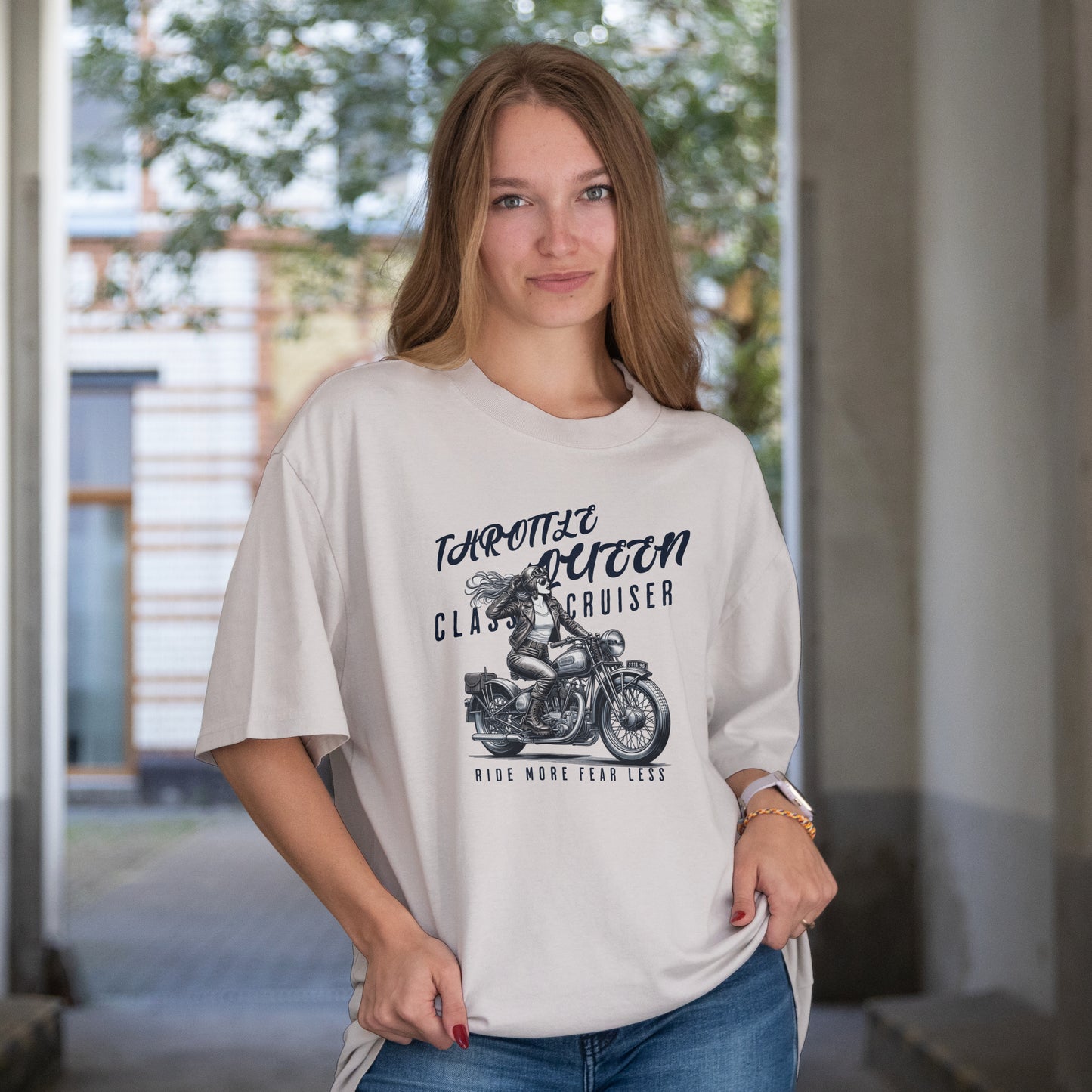 Throttle Queen | Women Oversized Standard T-Shirt