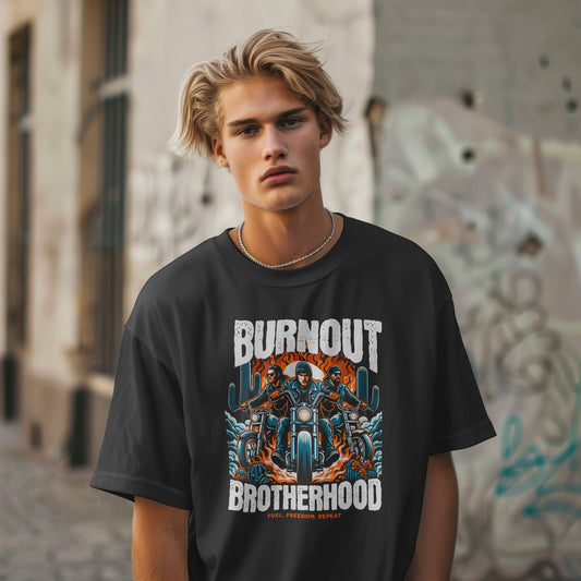 Burnout Brotherhood | Men Terry Oversized Tee