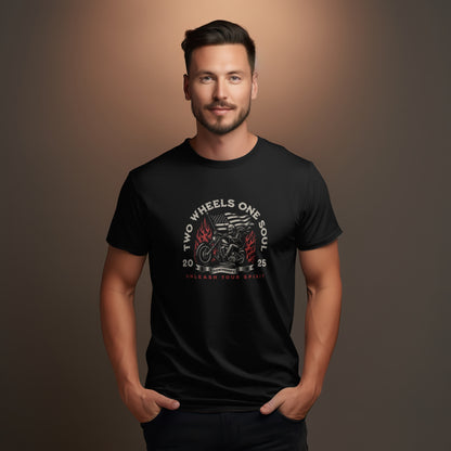 Two Wheels One Soul | Men Supima T-Shirt