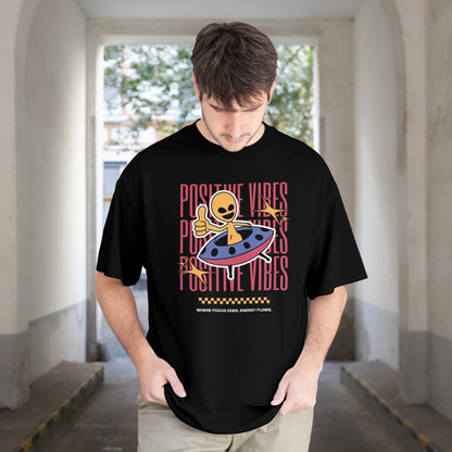 Positive Vibes | Men Oversized Classic T-Shirt