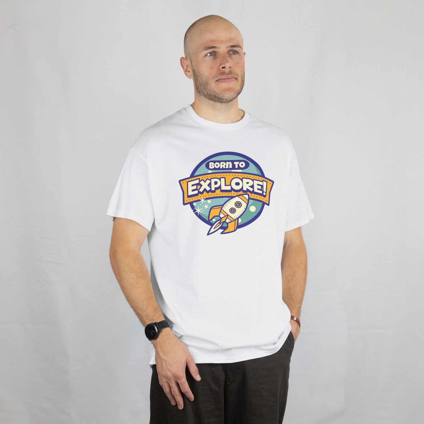 Born To Explore | Men Oversized Classic T-Shirt