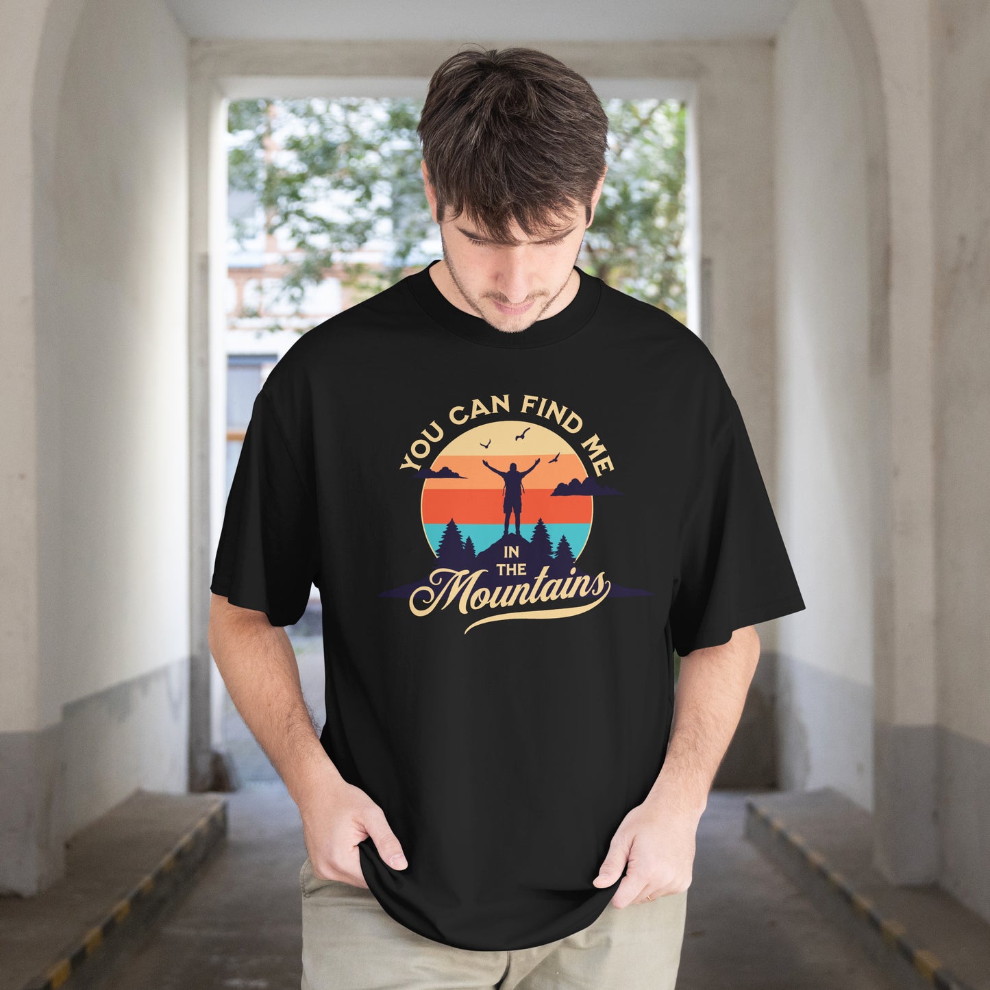 In The Mountains | Men Oversized Classic T-Shirt